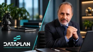 Benjamin Corrêa, da Dataplan Contabilidade, em composição sobre MUDE SEU MINDSET EM 2026.